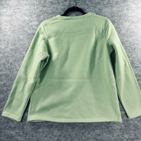 Christmas Womens Size M Snowman Fleece Top Holidays NWOT Embroidered Soft - Picture 3 of 8